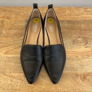 Franco Sarto Black Leather Flats